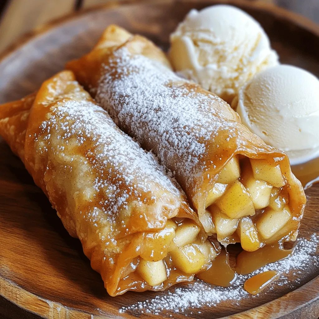 Apple Pie Egg Rolls Tasty Dessert Treat Recipe