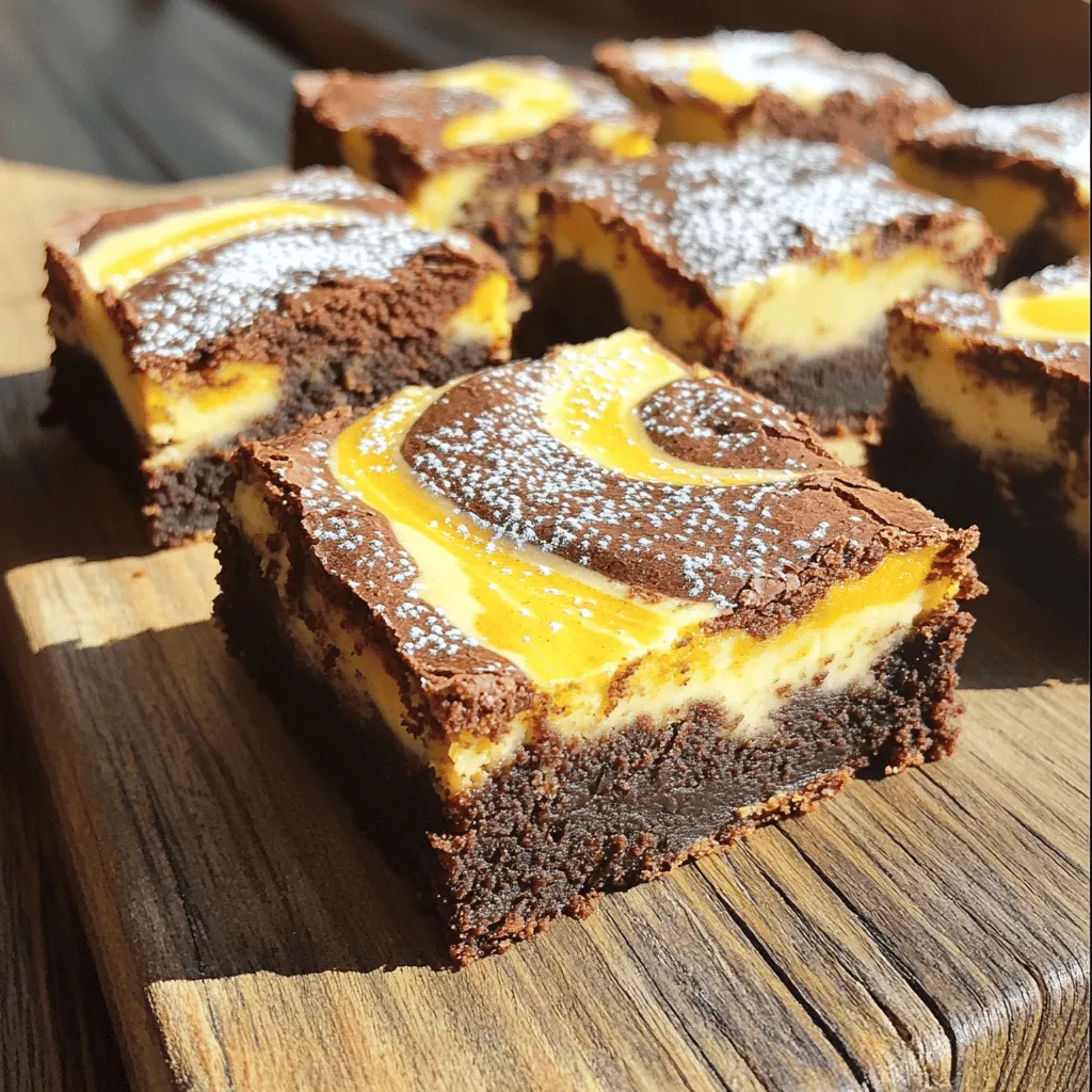 Pumpkin Cheesecake Swirl Brownies Irresistible Delight