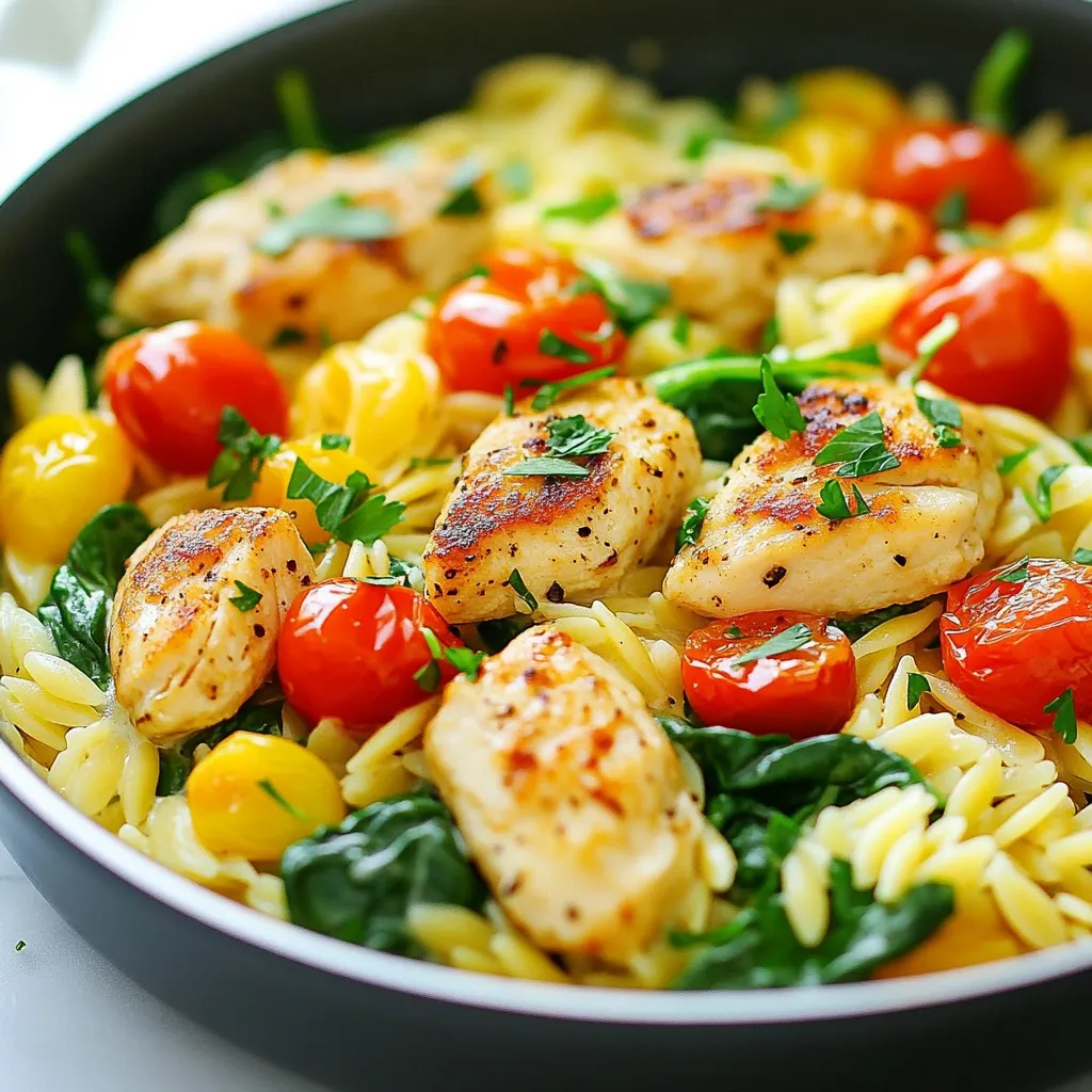 One-Pot Cajun Chicken Alfredo Orzo Recipe Delight