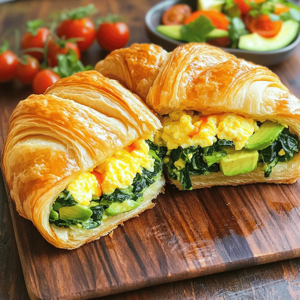 Breakfast Croissant Sandwich Tasty and Simple Recipe