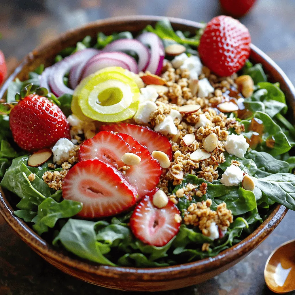 Strawberry Crunch Salad with Champagne Vinaigrette Delight