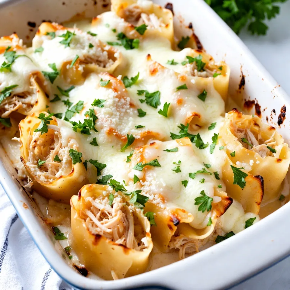 Chicken Alfredo Lasagna Rolls Comfort Food Delight