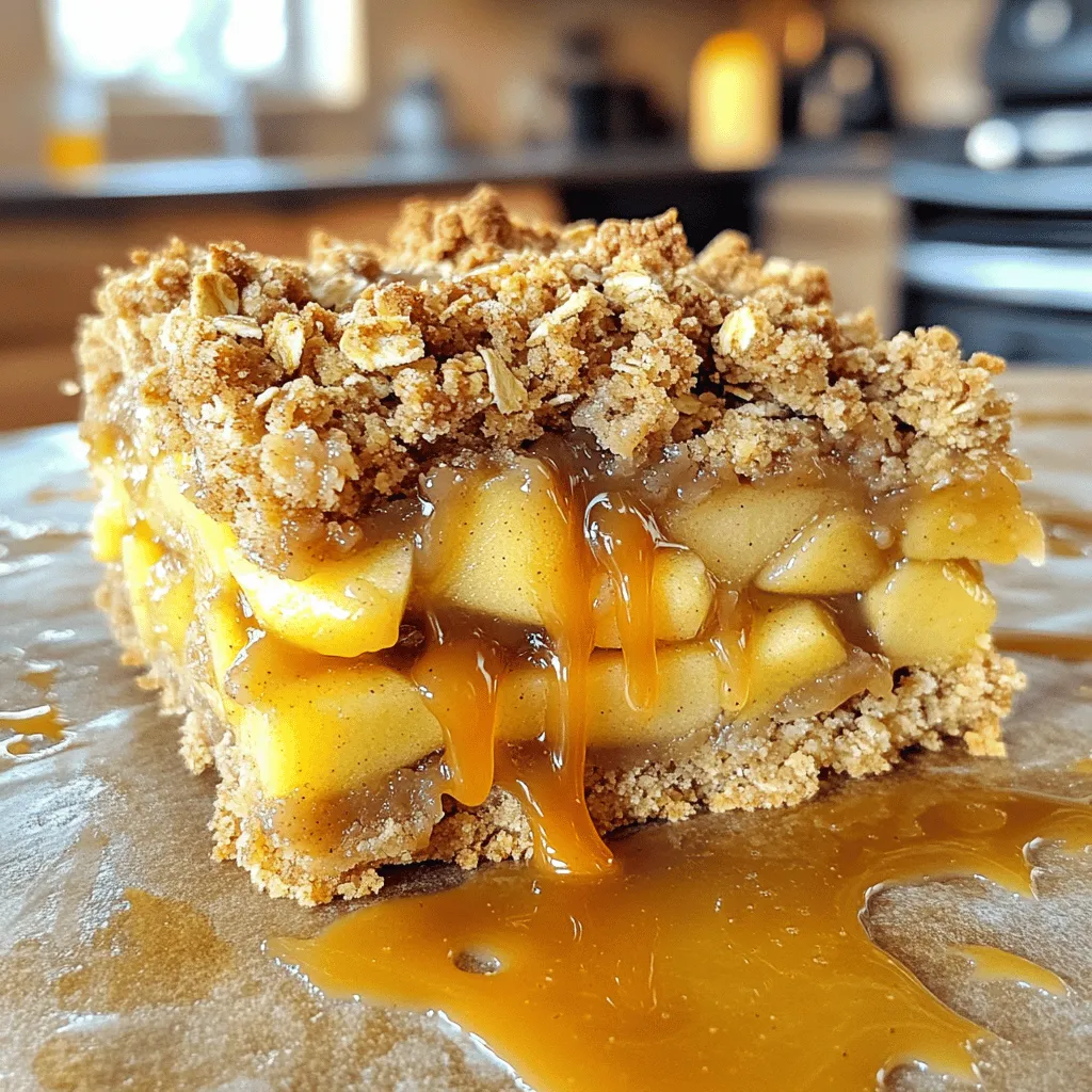 Miso Caramel Apple Crumble Bars Easy and Delicious Treat