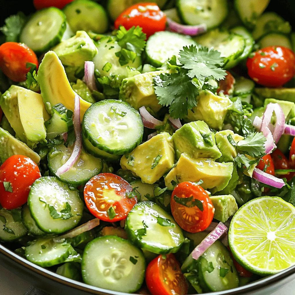 Avocado Lime Cucumber Salad Fresh and Zesty Delight