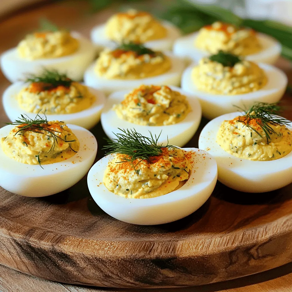 Dill Pickle Deviled Eggs Tasty and Easy Appetizer