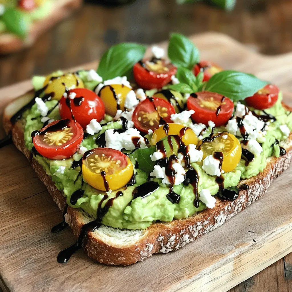 Avocado Toast with Feta and Tomatoes Simple Delight