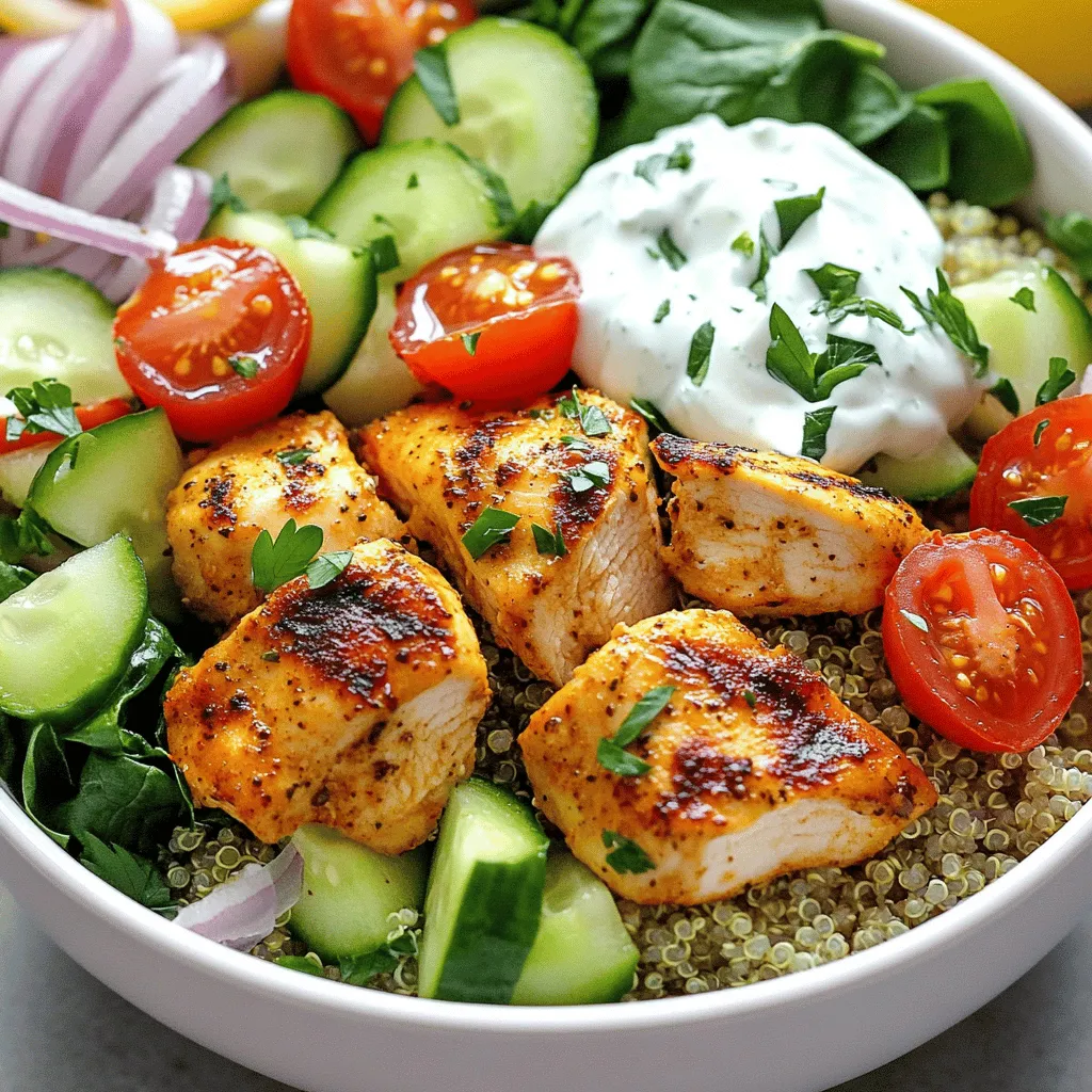 Healthy Chicken Gyro Bowls Fresh and Easy Recipe