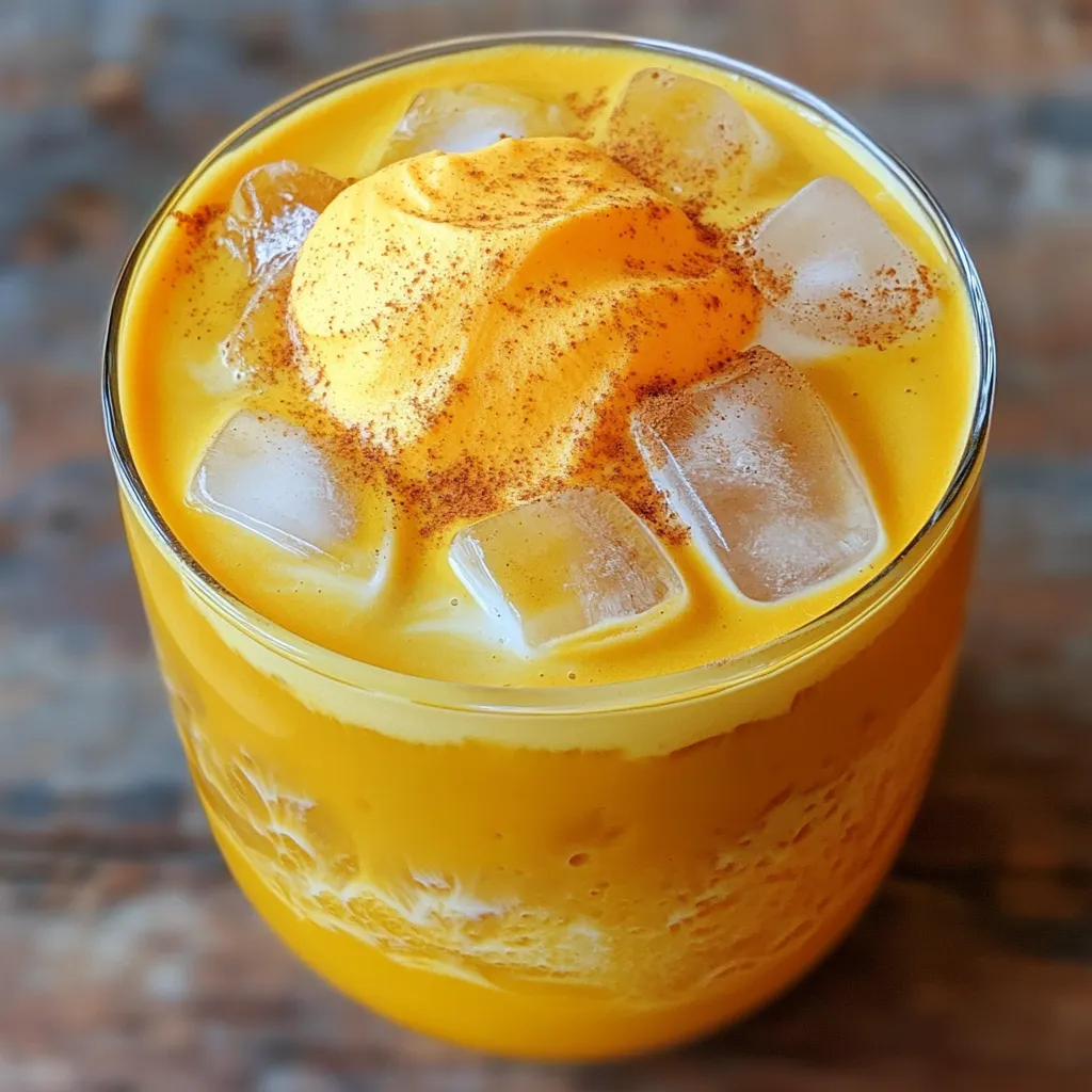 Pumpkin Cream Cold Foam Iced Coffee Refreshing Delight