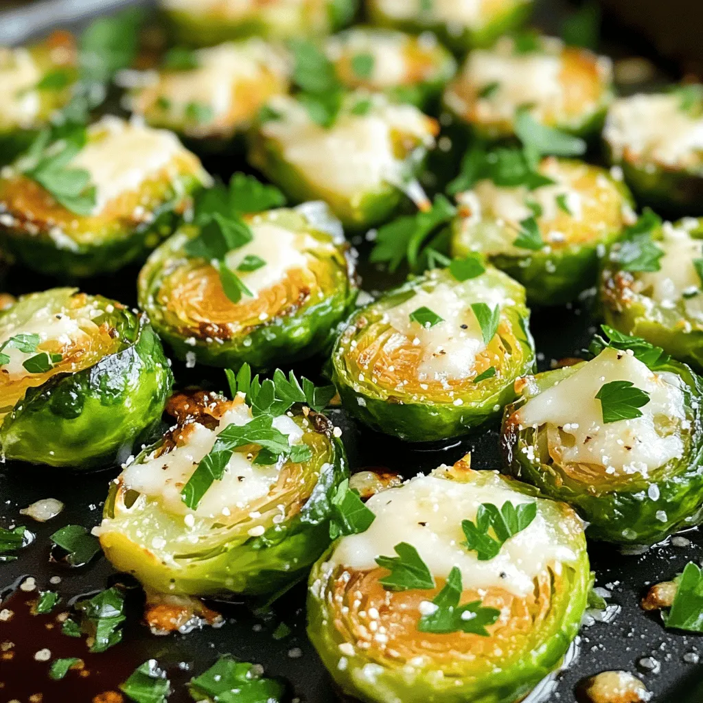 Garlic Parmesan Roasted Brussels Sprouts Tasty Delight