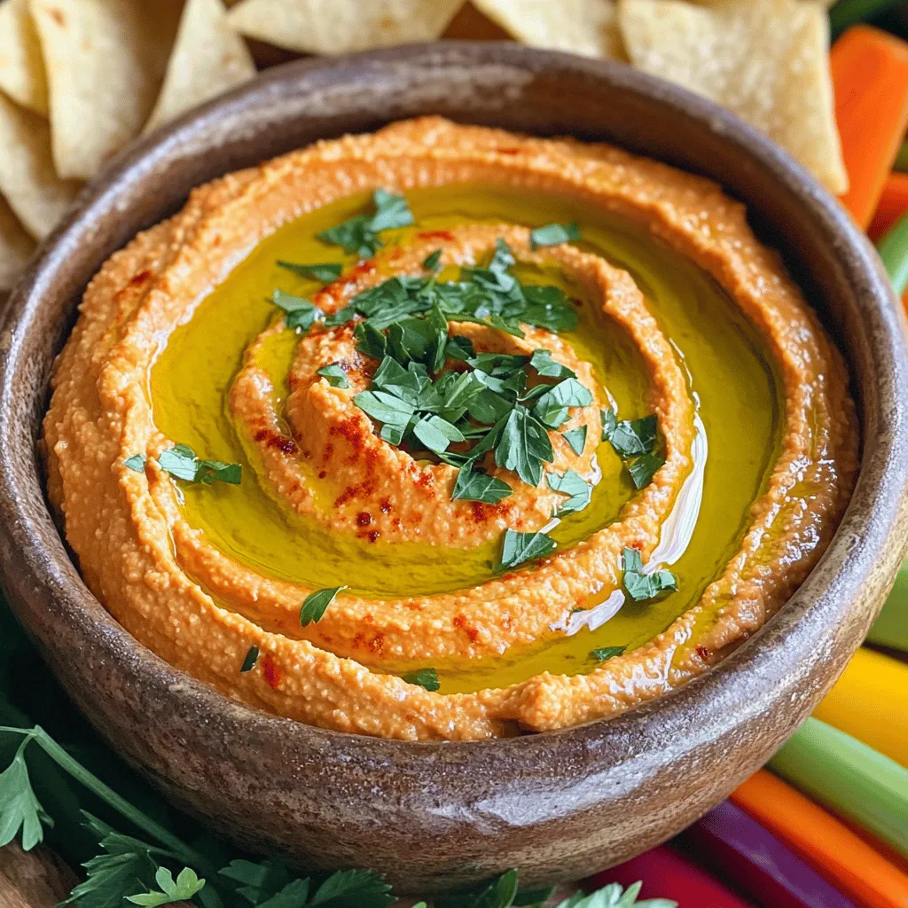Roasted Red Pepper Hummus Flavorful and Simple Recipe