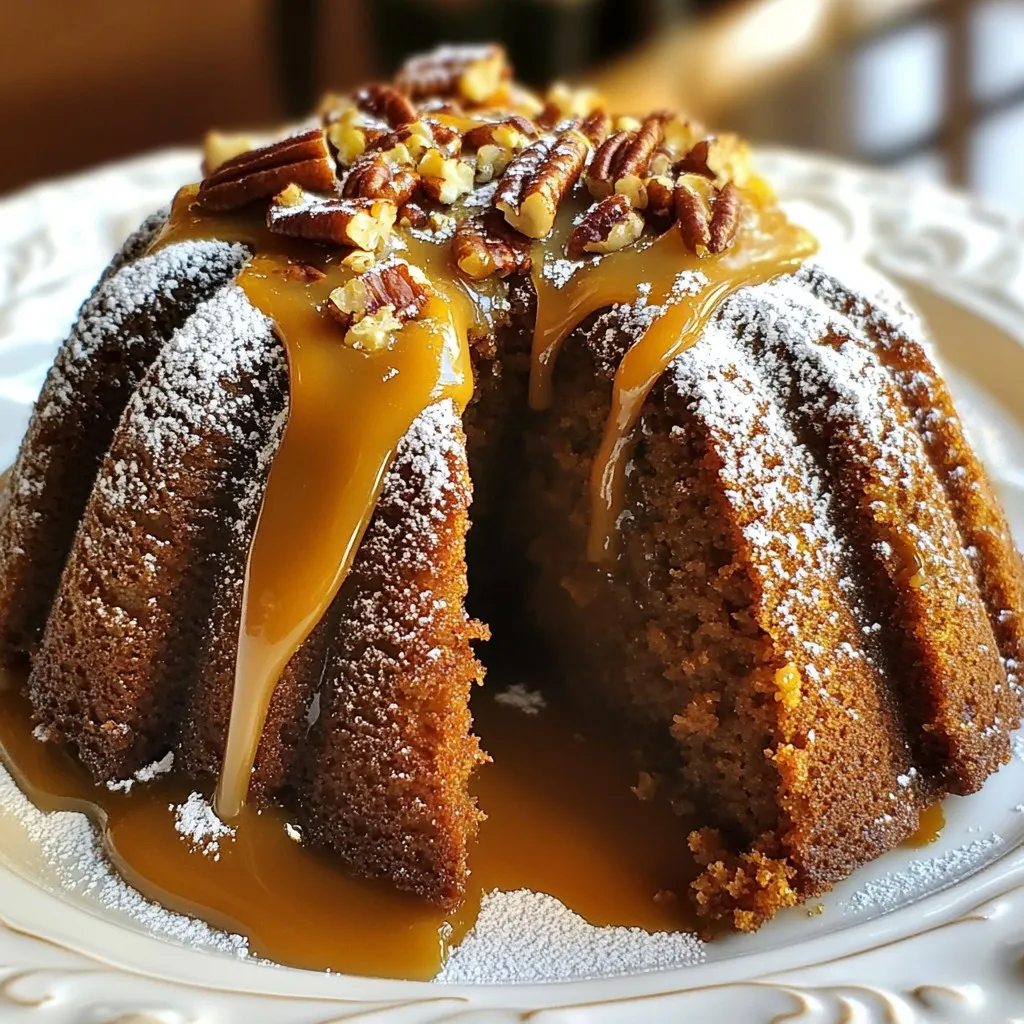 Gingerbread Pudding Cake with Toffee Sauce Delight