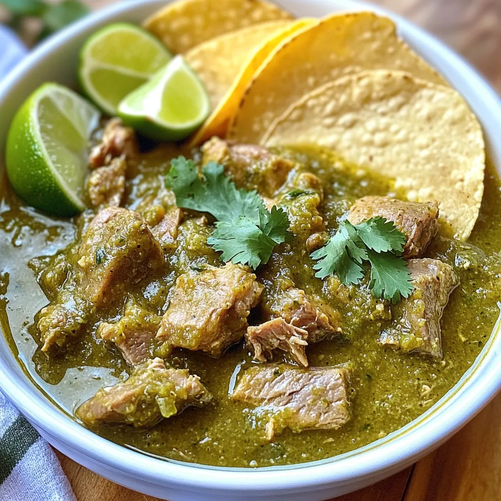 Authentic Mexican Chile Verde Savory and Flavorful Dish