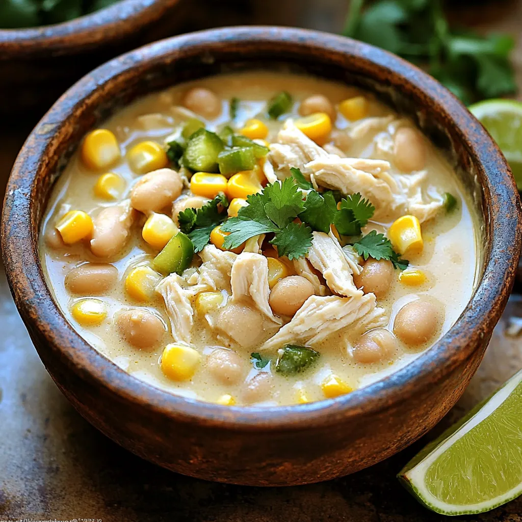 Slow Cooker Creamy White Chicken Chili Delight