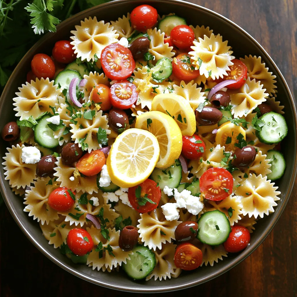 Mediterranean Pasta Salad Simple and Flavorful Dish