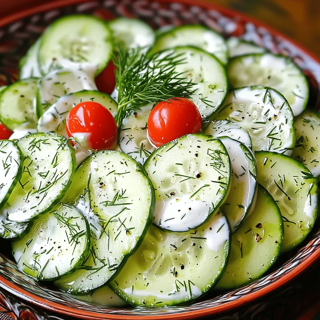 Creamy Cucumber Salad Fresh and Healthy Side Dish