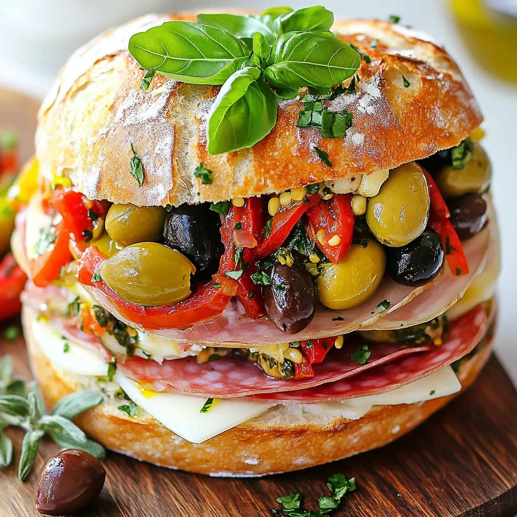 Italian Muffuletta Sandwich Flavorful and Simple Recipe