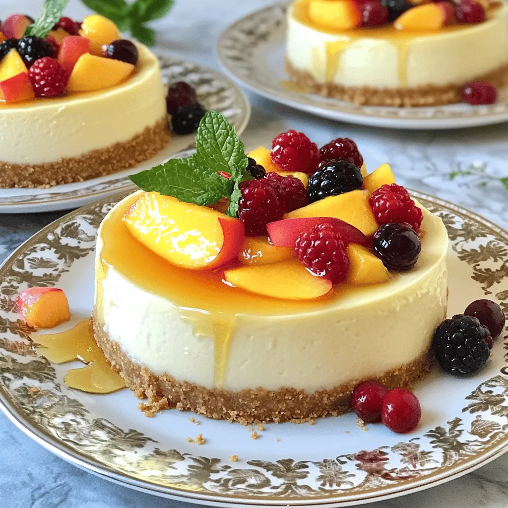 Summer Berry Peach Cheesecake Delightful and Creamy