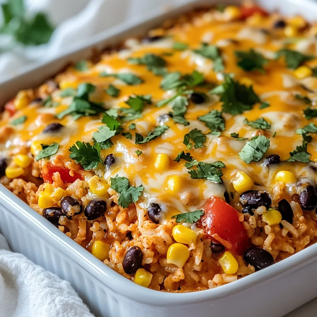 Chicken Enchilada Rice Casserole Tasty and Simple Meal