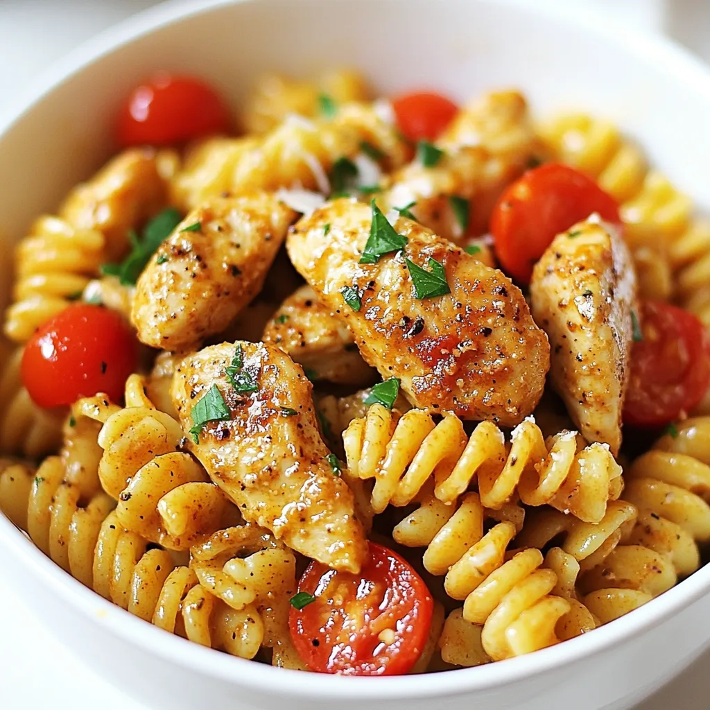 Cajun Garlic Chicken Rotini Savory and Simple Recipe