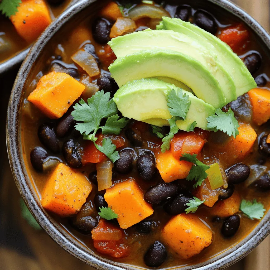 Sweet Potato Black Bean Chili Cozy Slow Cooker Meal