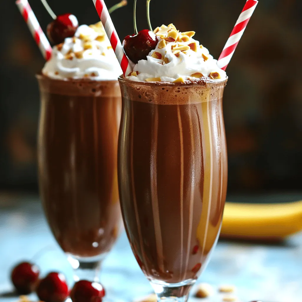 Chocolate Cherry Almond Milkshake Creamy Delight
