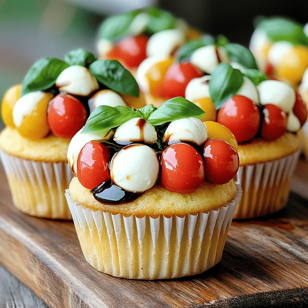 Caprese Stuffed Cupcakes Flavorful and Unique Treat