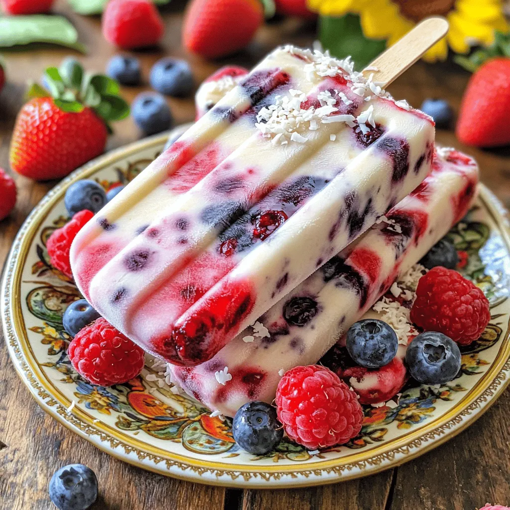 Berry Coconut Popsicles Tasty and Refreshing Treat