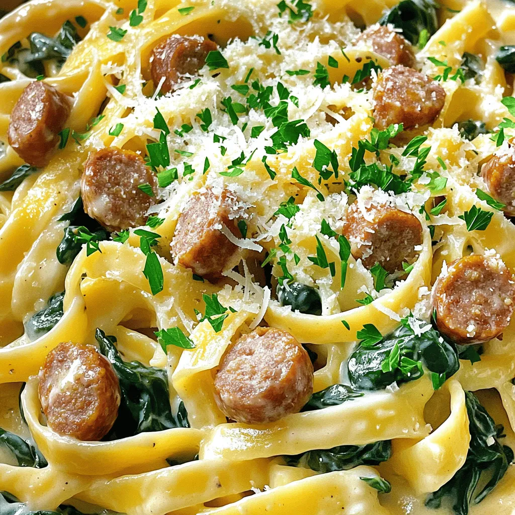 Sausage Alfredo Pasta Creamy and Flavorful Delight