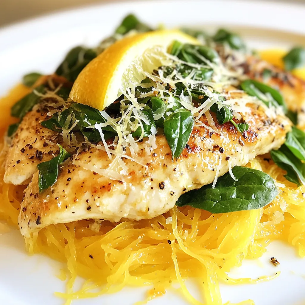 Lemon Chicken with Spaghetti Squash Simple Delight