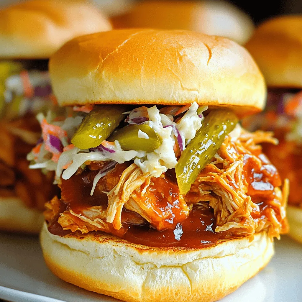 Slow Cooker Pulled Chicken Sliders Delightful Meal