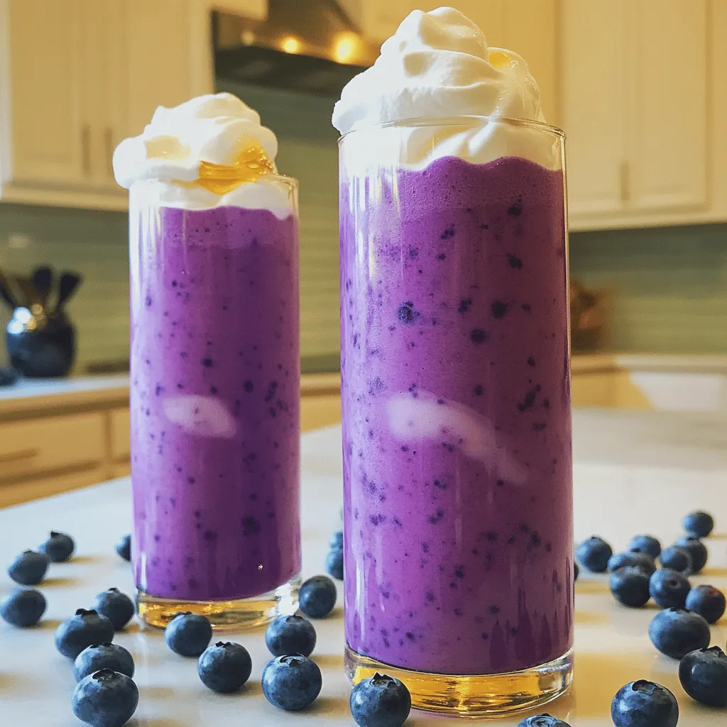 Blueberry Milk Creamy Refreshing Drink Recipe