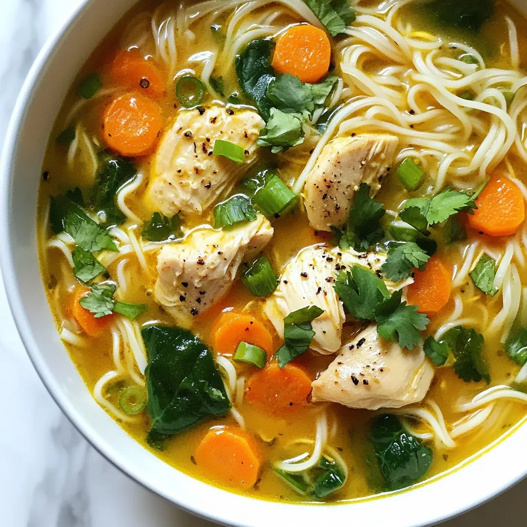 Ginger Garlic Chicken Noodle Soup Rich and Flavorful Dish