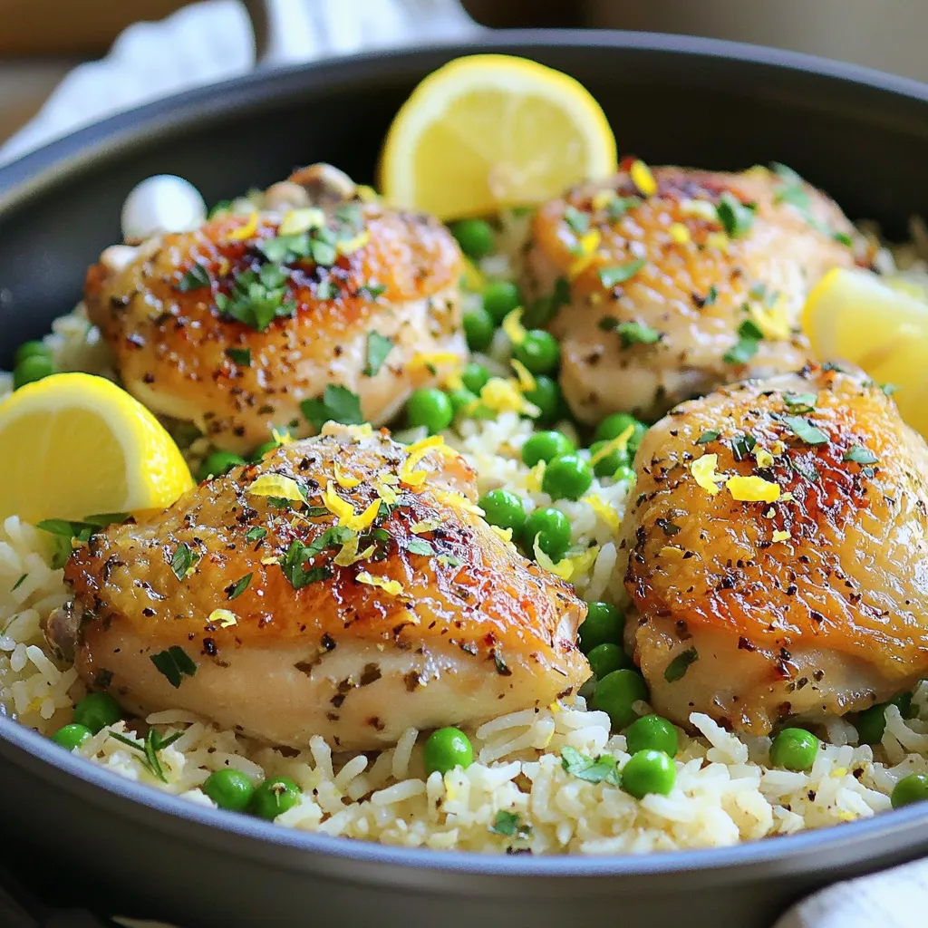 Savory One-Pan Lemon Herb Chicken and Rice Meal