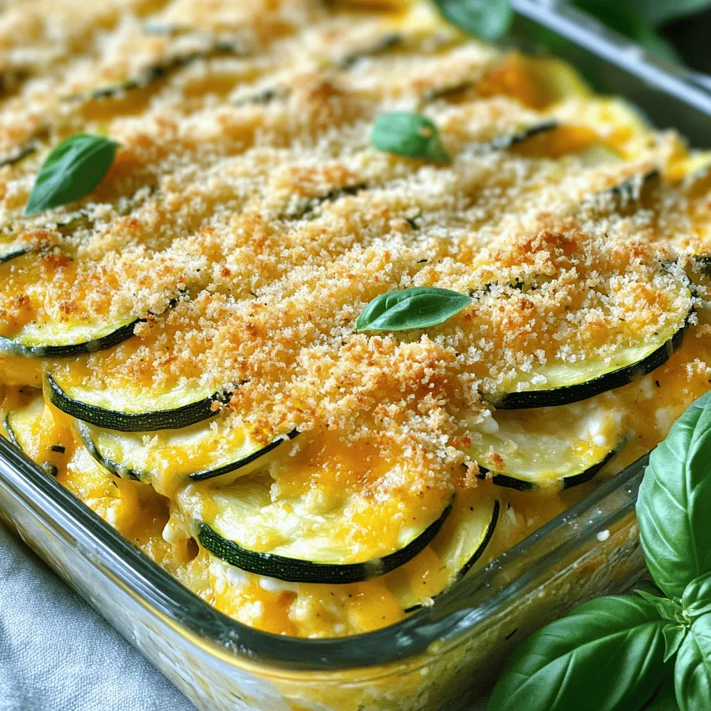 Cheesy Baked Zucchini Casserole Simple Comfort Dish