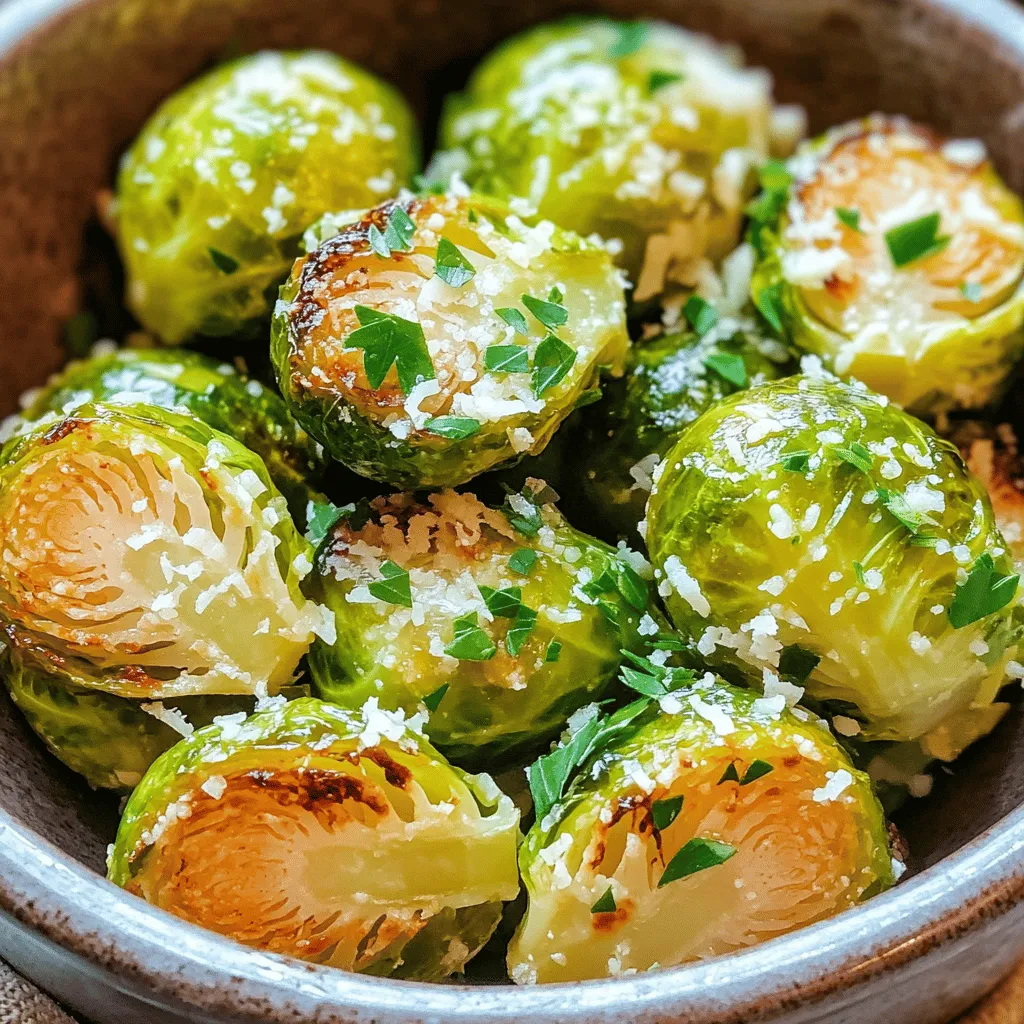 Air Fryer Garlic Parmesan Brussels Sprouts Crispy Treat