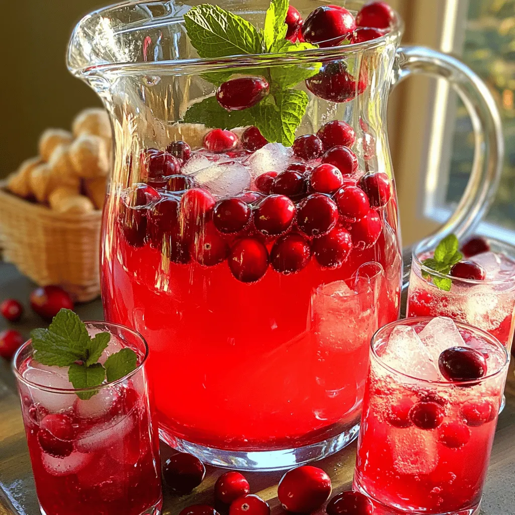 Cranberry Ginger Punch Refreshing Holiday Drink Idea