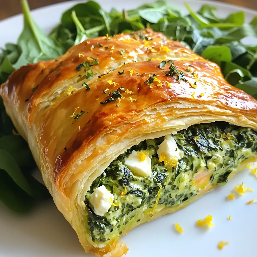 Spinach and Cheese Salmon Wellington Flavorful Delight