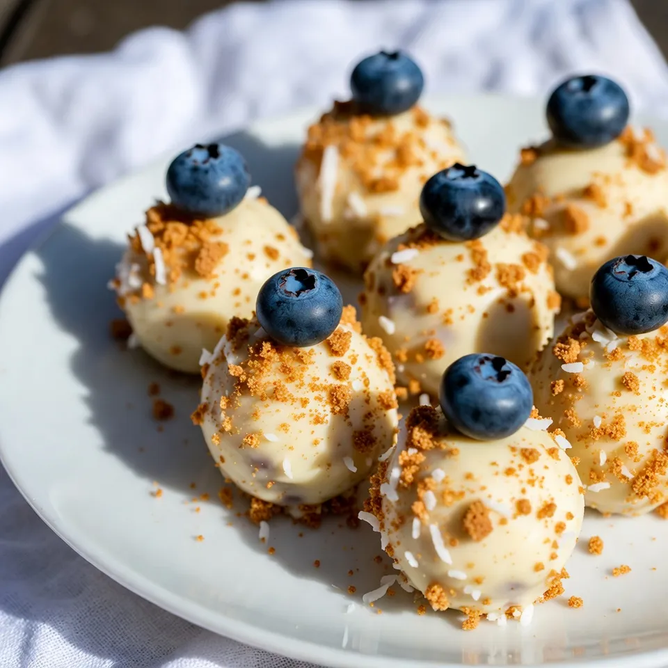 White Chocolate Blueberry Truffles Delightful Treat