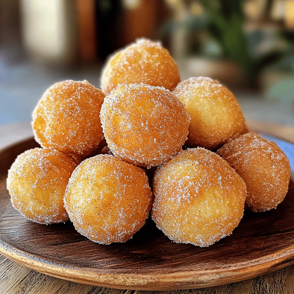 Cinnamon Sugar Churro Donut Holes Delightful Treat