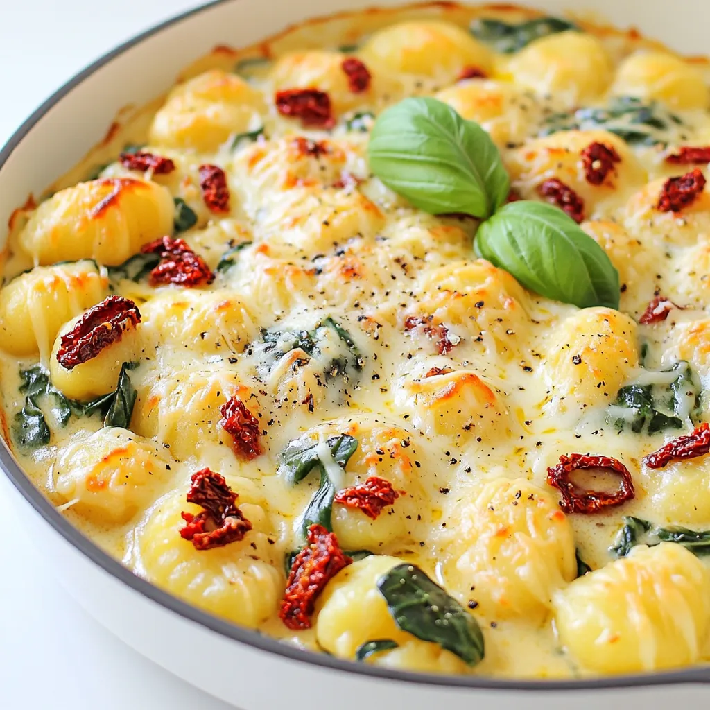 One-Pan Creamy Sun-Dried Tomato Gnocchi Bake Delight
