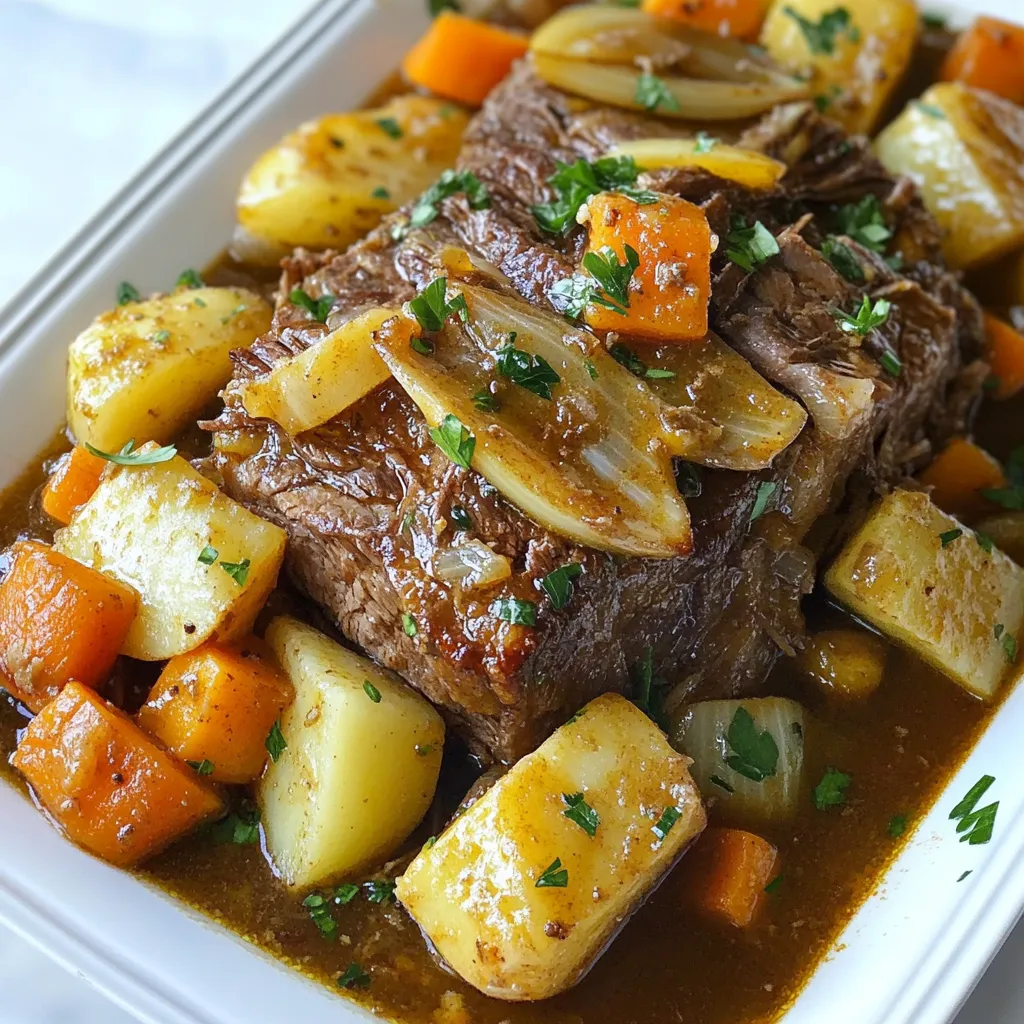 Savory Slow Cooker Pot Roast Easy Family Meal Recipe