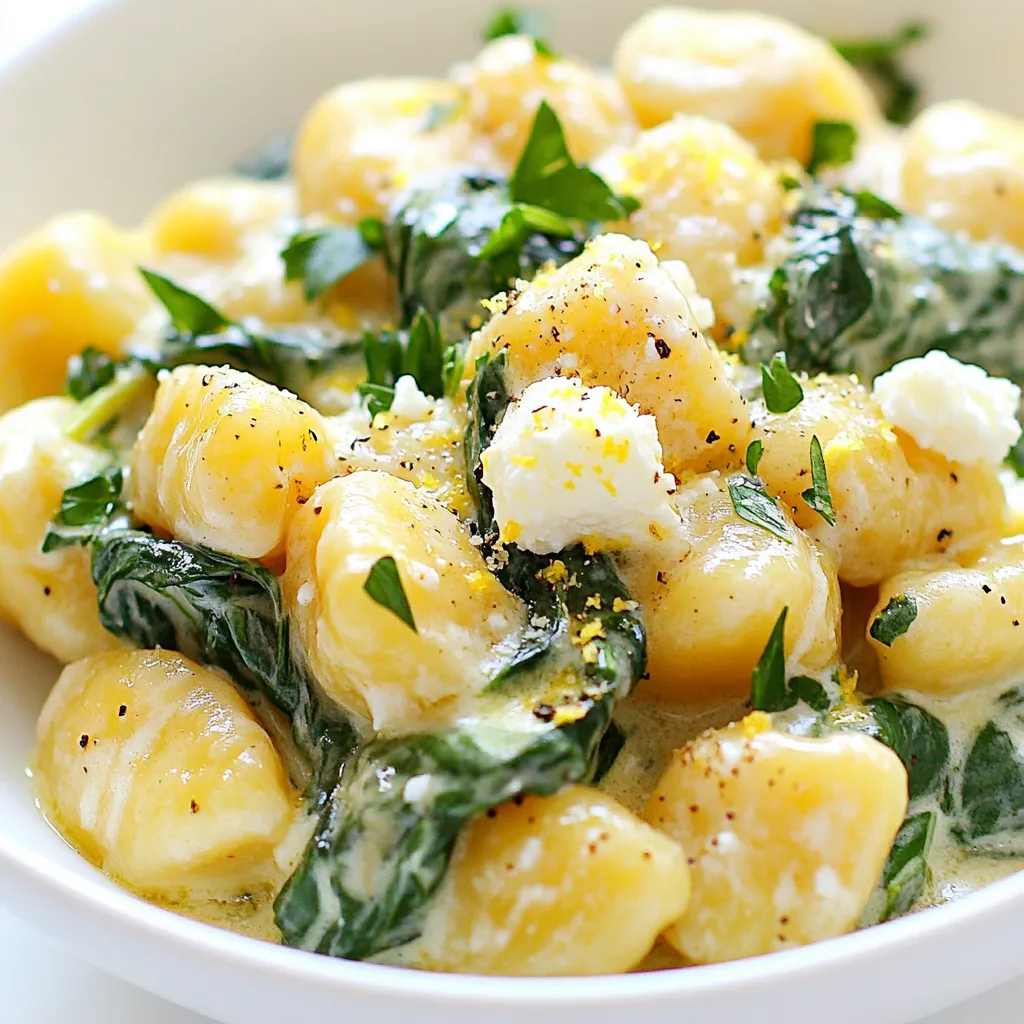 Creamy Gnocchi with Spinach and Feta Delight