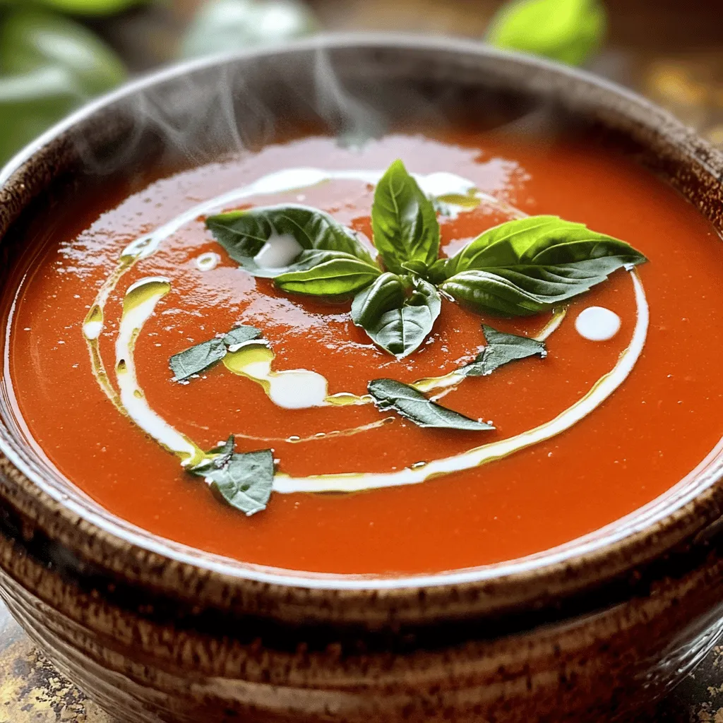 Creamy Tomato Basil Soup Rich and Flavorful Recipe