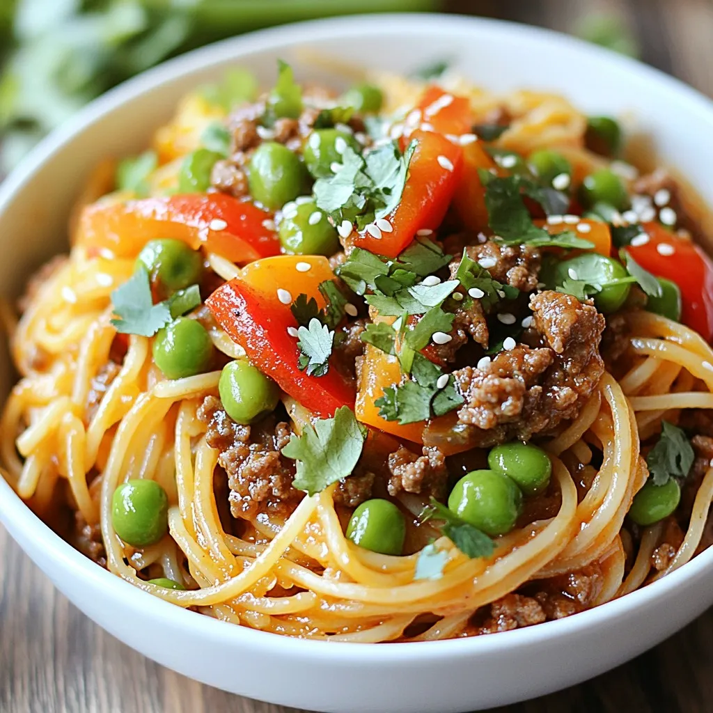 Asian Style Ground Beef Spaghetti Flavorful and Easy Meal