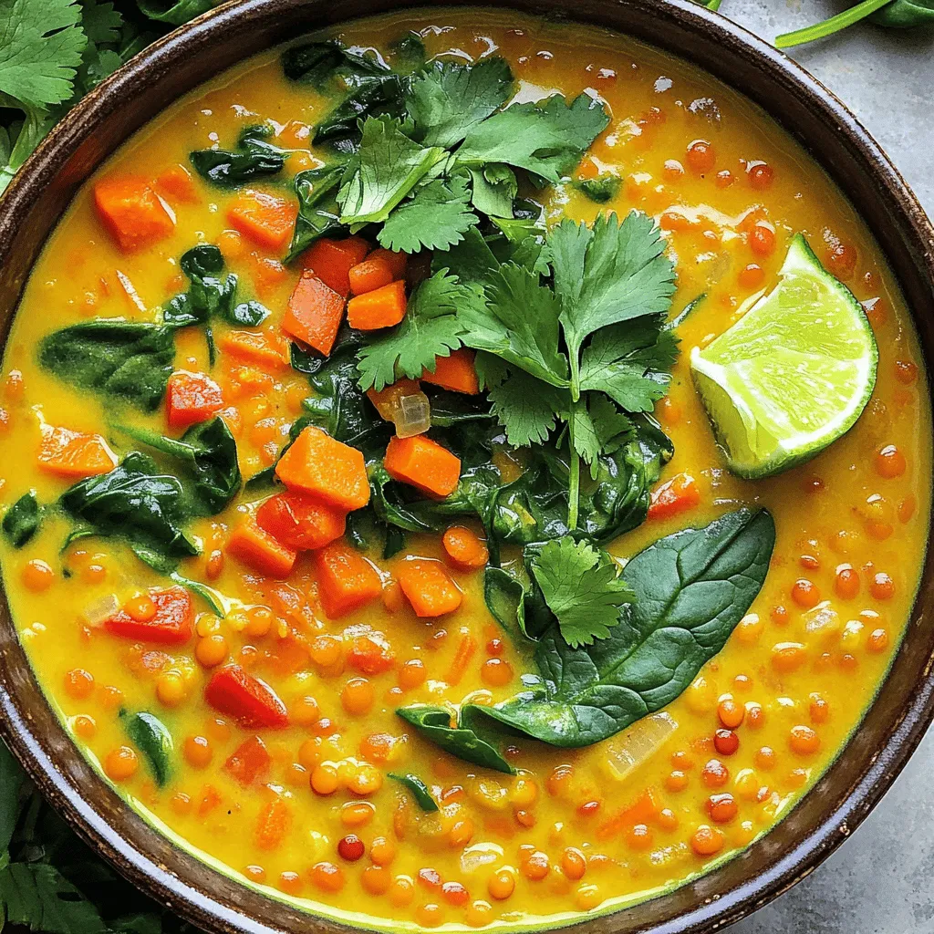 Coconut Curry Lentil Soup Hearty and Nourishing Dish