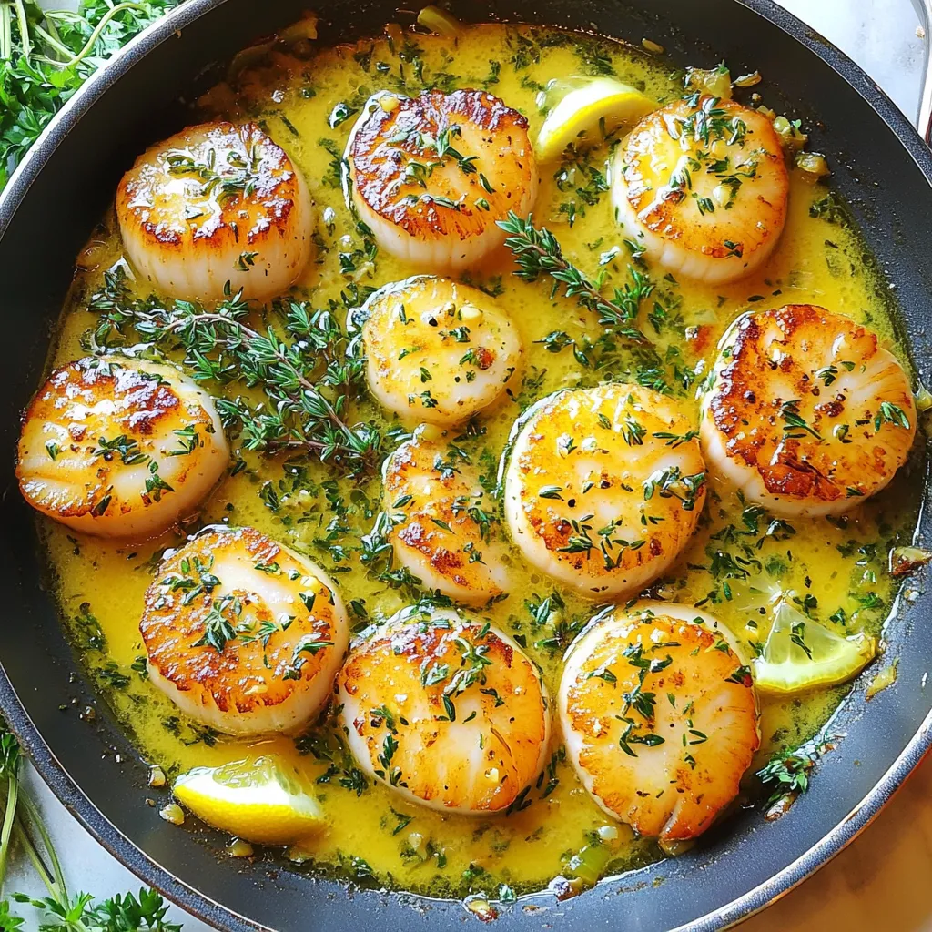 Garlic Butter Scallops with Lemon Delightful Dish