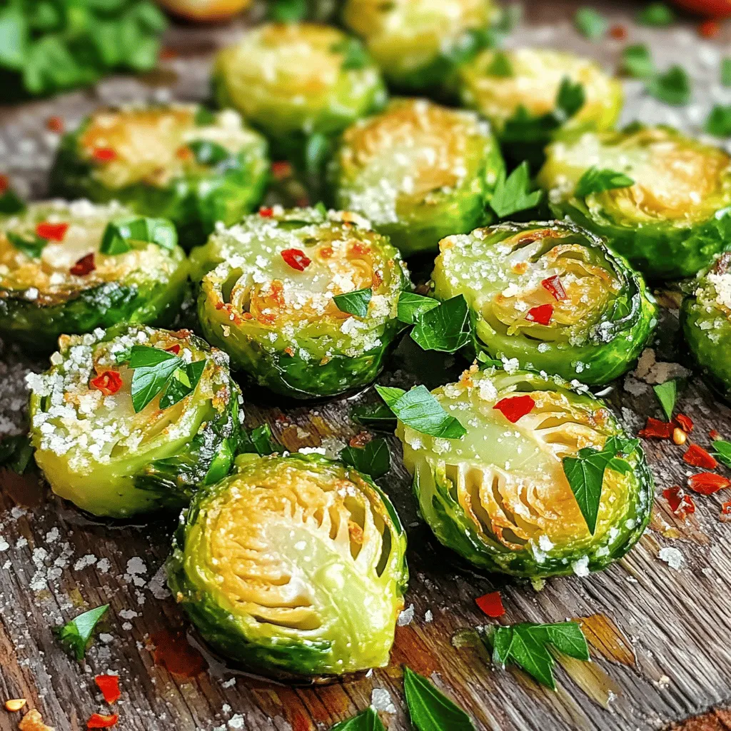 Garlic Parmesan Roasted Brussels Sprouts Delight