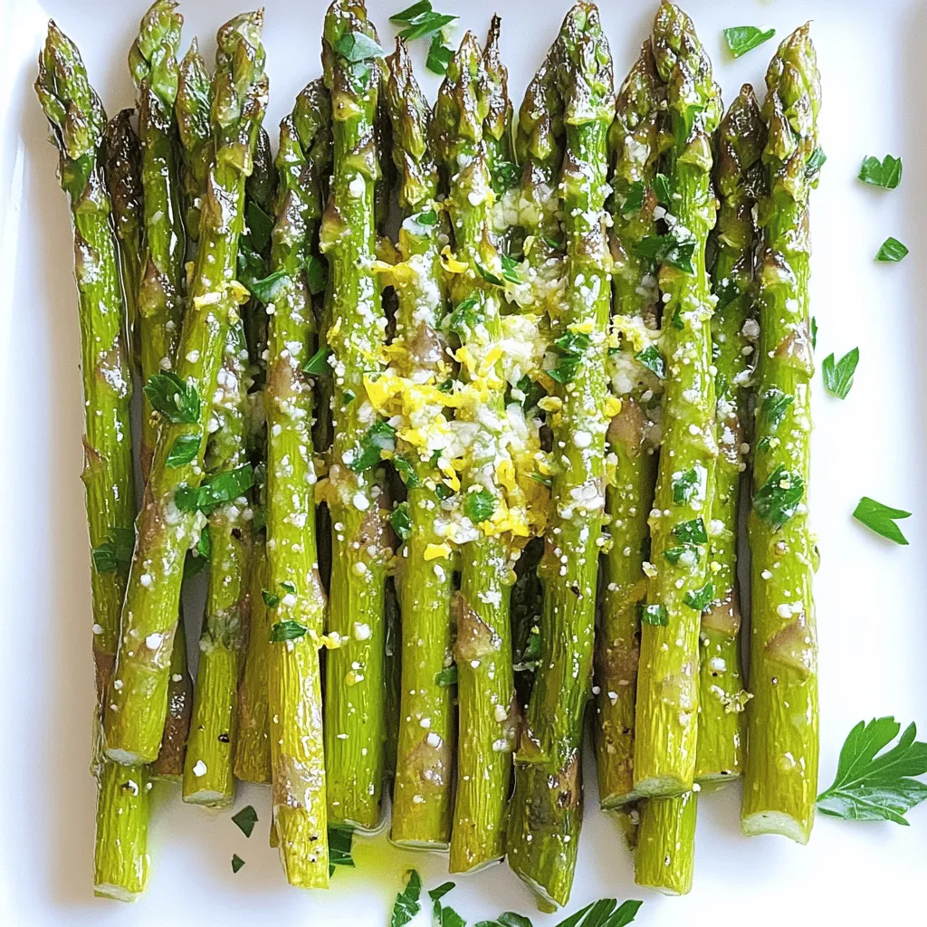 Lemon Garlic Roasted Asparagus Tasty Side Dish