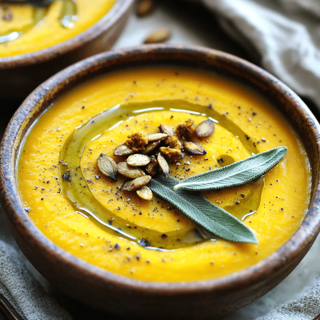 Roasted Butternut Squash Soup with Crispy Sage Flavor
