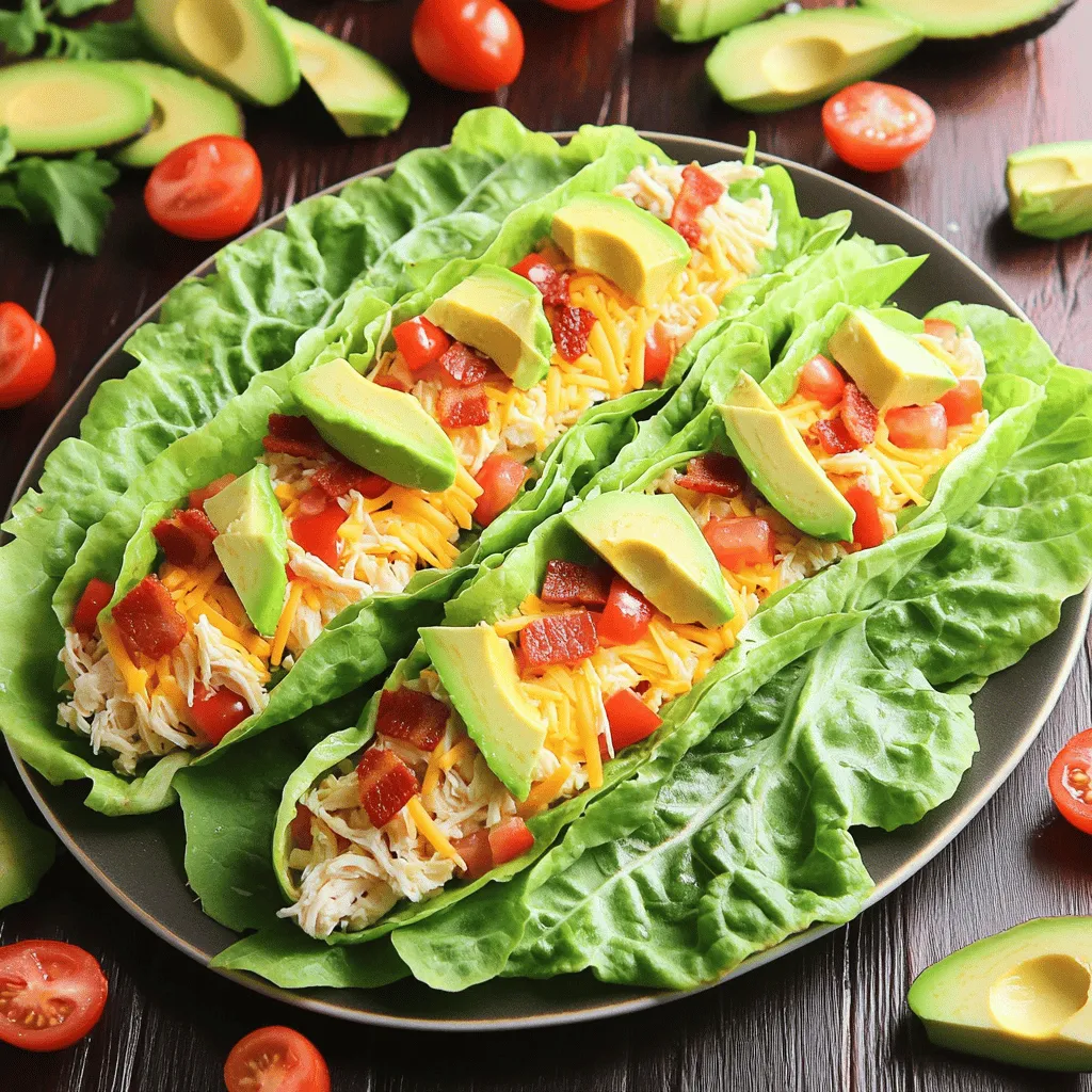 Savory Chicken Club Lettuce Wraps Easy Meal Idea